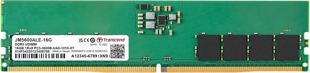 Transcend 16GB DDR5 5600MHz operatyviosios atminties modulis