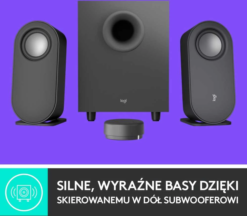 Logitech Z407 Bluetooth kompiuterio garsiakalbiai su žemųjų dažnių garsiakalbiu ir belaidžiu valdymu