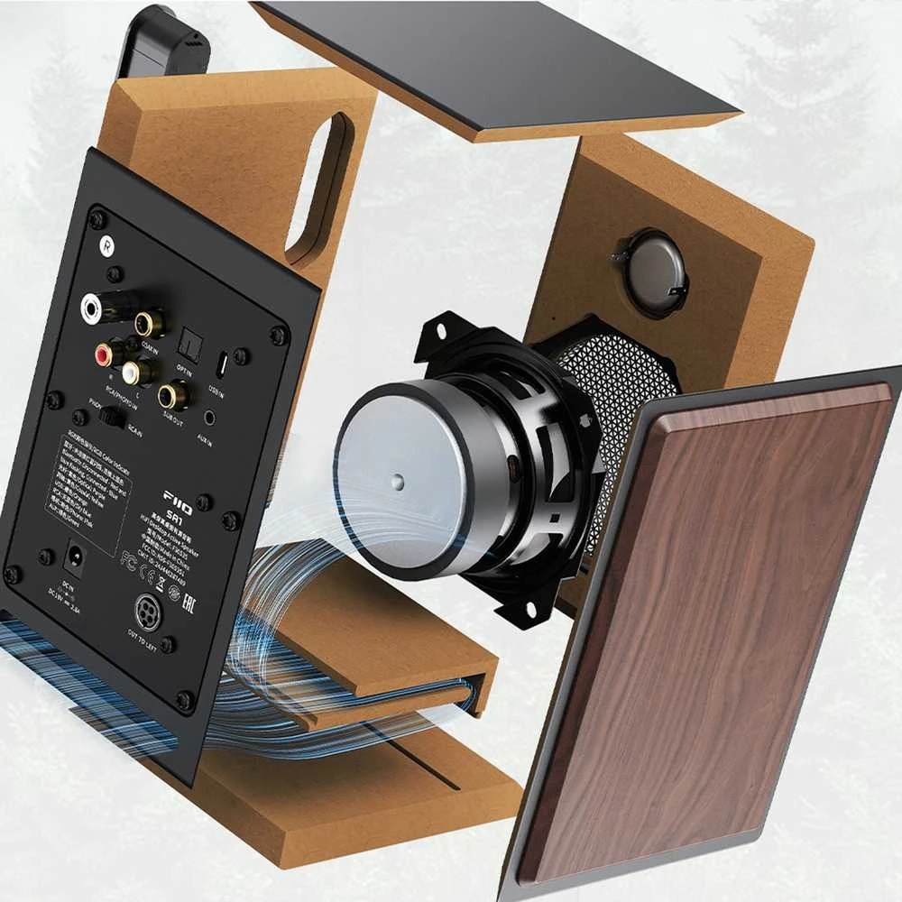 Kompiuterio kolonėlės FiiO SA1 garsiakalbis - juodas - Aktyvios Hi-Fi kolonėlės