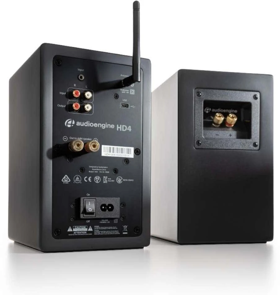 Kompiuterio kolonėlės AudioEngine HD4 BT Satin Juodas Koloninė - Aktyvios Bluetooth Kolonėlės APTX-HD