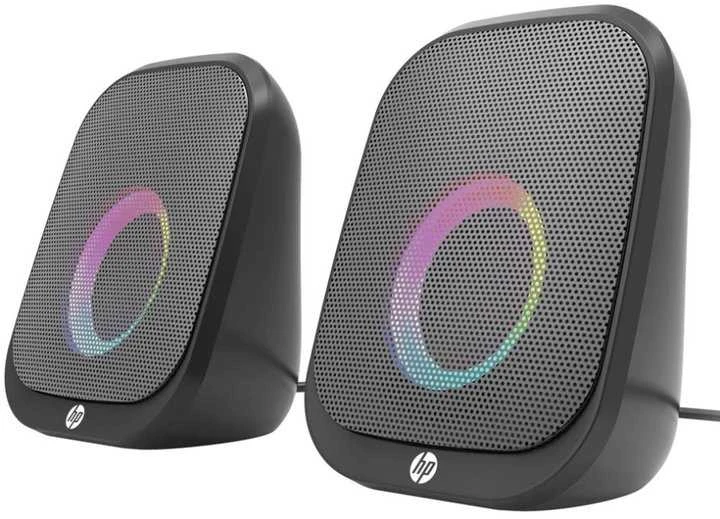 Kompiuterio kolonėlės HP DHS-2113 garsiakalbiai, 2.0, 6W, juodi, „Bluetooth“, su foniniu apšvietimu