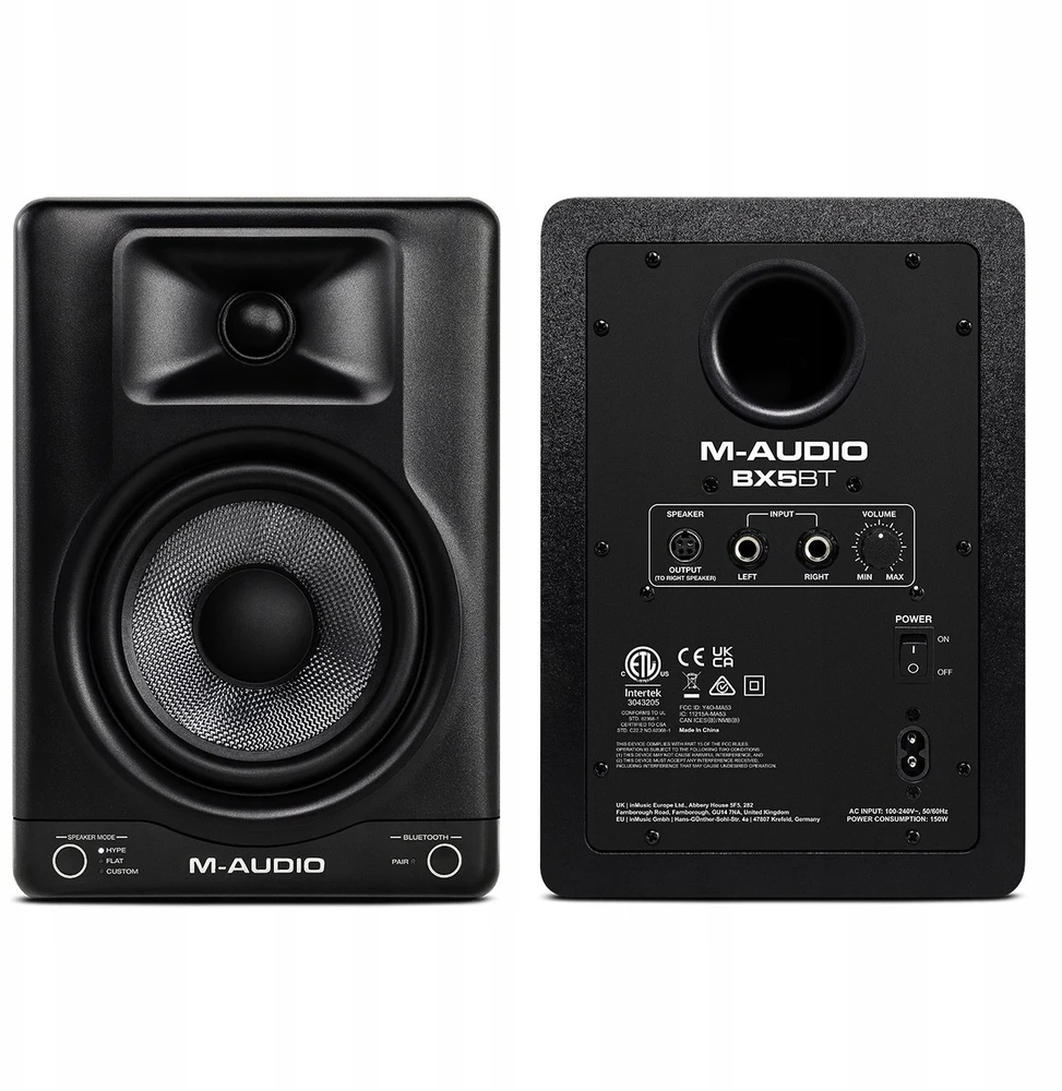 Kompiuterio kolonėlės M-AUDIO BX5 Pair BT - „Bluetooth“ monitorių pora