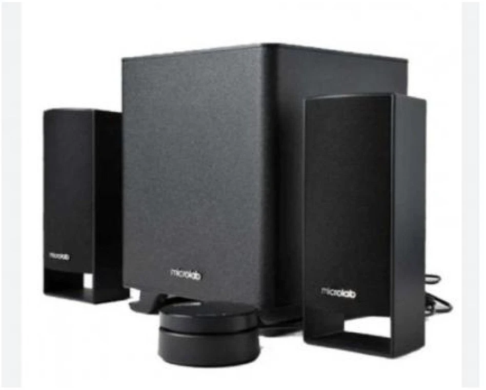 Kompiuterio kolonėlės „Microlab M-600BT“ kompiuterio garsiakalbiai – juodi – 2.1 garsiakalbių komplektas su „Bluetooth“