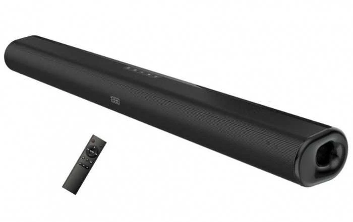 Namų kino sistema Fenda F&D HT-230 2.0 Soundbar, 40W RMS (20Wx2), viso diapazono garsiakalbis: 50x90mm, BT 5.0/koaksialinis/optinis/AUX/USB/LED Ekranas/nuotolinis valdymas/Juodas