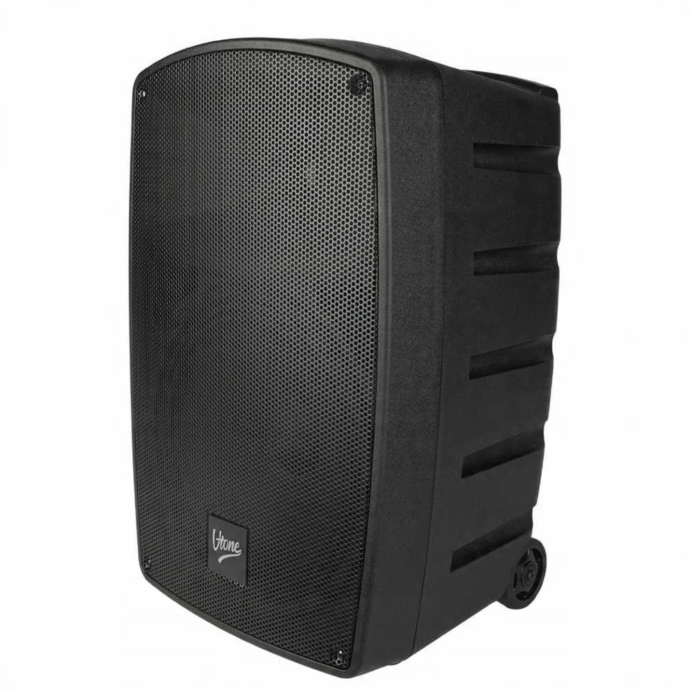 Kompiuterio kolonėlės V-TONE BQ12 GO MP3 - aktyvi 8 colių baterijomis maitinama kolonėlė su belaidžiu mikrofonu ir nuotolinio valdymo pultu, juodas