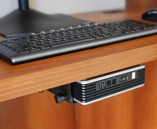 Ergotron Thin Client Mount – montavimo rinkinys (laikiklis, tvirtinimo detalės, dirželis)