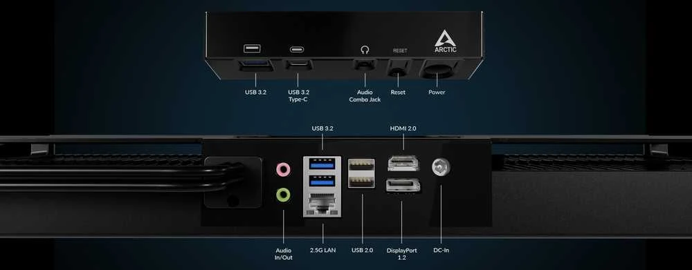 Stacionarus kompiuteris Kompiuteris Arctic Senza AMD Ryzen 7 5500 GT 16 GB 1 TB SSD Windows 11 Home