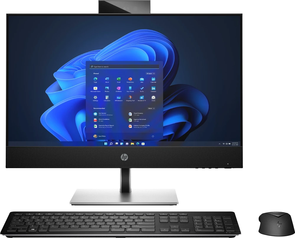 Stacionarus kompiuteris Komputer HP ProOne 440 G9 All-in-One i3-14100T 16GB 512GB 23.8'' Windows 11 Pro Juodas (C61RKET)