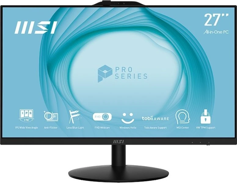 Stacionarus kompiuteris MSI PRO AP272P 14M-496EU Intel Core i5-14400 27inch FHD 2x8GB 512GB M.2 PCIe UMA 802.11 AX + BT 5.3 W11P Juodas