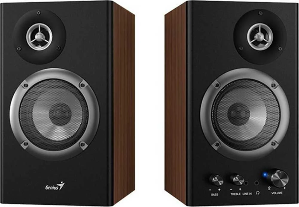 Kompiuterio kolonėlės GENIUS garsiakalbis SP-HF1200B, 2.0, 36W, medinis, juodai rudas