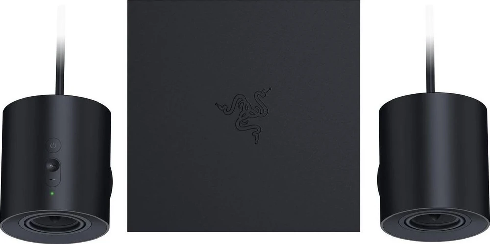Kompiuterio kolonėlės Razer | Žaidimų garsiakalbiai su laidiniu žemųjų dažnių garsiakalbiu | Nommo V2 - 2.1 | Bluetooth | Juodas