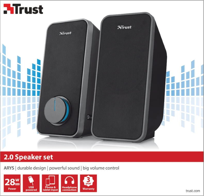 Kompiuterio kolonėlės Computer speaker Trust Arys 20179 (Juodas)