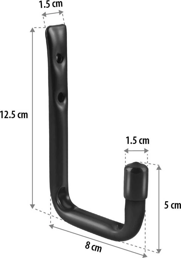 Komplet 2 „Maclean“ sieninių laikiklių rinkinys, padangoms, ratams, kopėčioms, dviračiams, plienas, maksimali apkrova 22 kg / laikikliui, MC-489