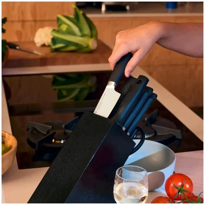 Komplektas noży w bloku 7 el, juoda, Partner (W-1091870803)