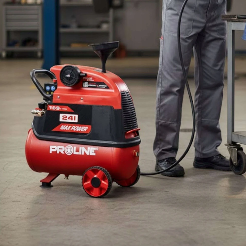 Tepalo kompresorius 24l, 1500w/2hp, 8bar, 169l/min proline