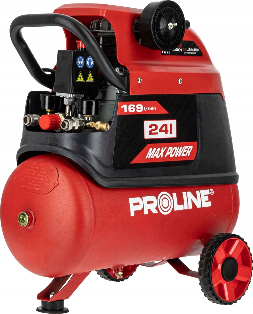 Tepalo kompresorius 24l, 1500w/2hp, 8bar, 169l/min proline