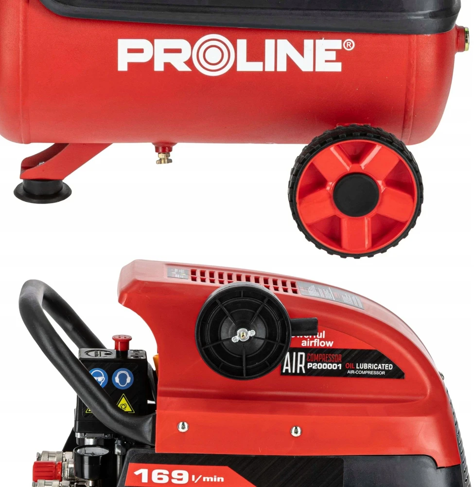 Tepalo kompresorius 24l, 1500w/2hp, 8bar, 169l/min proline