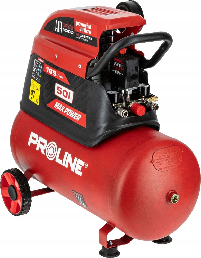 Tepalo kompresorius 50l, 1500w/2hp, 8bar, 169l/min proline