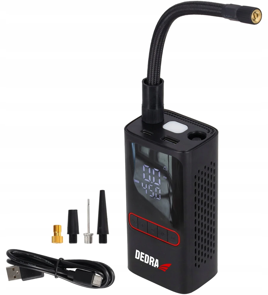 Pompka- Belaidė oro pompa su išoriniu akumuliatoriumi Dedra DEPP011 12 V 80 W
