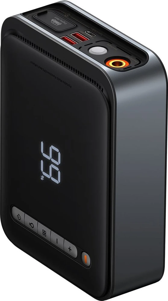 Išorinis akumuliatorius/starteris + kompresorius 2in1 Baseus Super Energy automobilinis Jump Starter, 8000mAh, 1000A USB - juodas