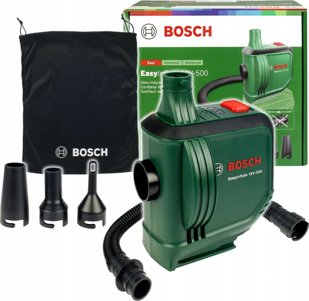 Tik Bosch EasyInflate 18V-500 Akumulatorinis auksinis siurblys