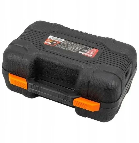 kompresorius automobilinis Forcekraft kompresorius automobilinis podwójny tłok kompresora (65l/min, 3 antgaliai, LED) 12V su lagaminu