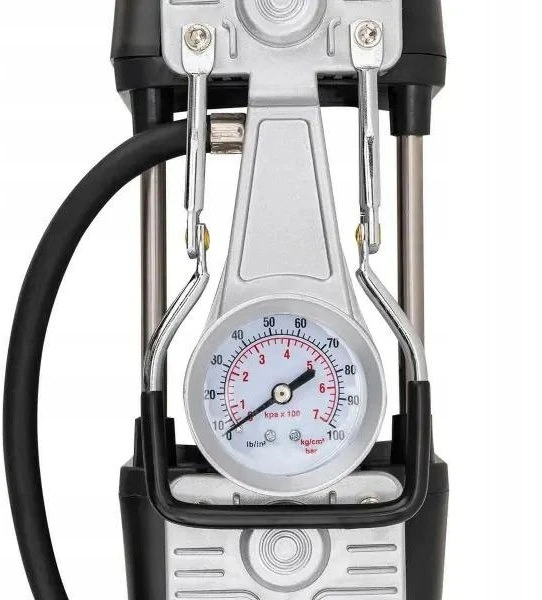 kompresorius automobilinis Forcekraft kompresorius automobilinis podwójny tłok kompresora (65l/min, 3 antgaliai, LED) 12V su lagaminu