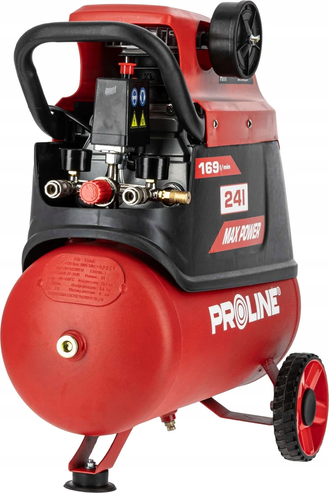 Tepalo kompresorius 24l, 1500w/2hp, 8bar, 169l/min proline