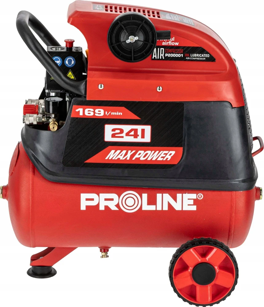 Tepalo kompresorius 24l, 1500w/2hp, 8bar, 169l/min proline