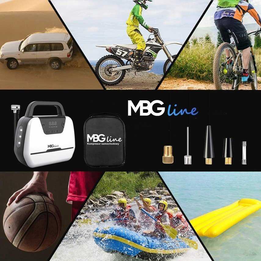 Kompresorius automobilinis Mbg Line 12V / 230V LED siurblys su LCD ekranu