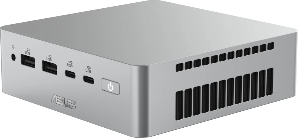 Komputer Asus Ascent QN10 QN10-VQ0008NN Copilot+ PC Snapdragon X2E-88-100 32 GB LPDDR5x-SDRAM 512 GB SSD Windows 11 Pro Mini PC Sidabrinė (90MS03E1-M00080)