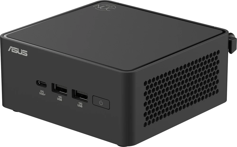 ASUS NUC 15 PRO / RNUC15CRHU700002 / Ultra 7 255H 28W / Intel Arc grafika / be RAM / be saugyklos / Intel Wi-Fi 7 BE201 / USB Total - 7 / 4 USB Type-A / 3 USB Type-C (1x USB3.2 + 2x TB4) / 2x HDMI 2.1 / Palaiko ekranus - 4x 4K / be OS / ES laidas / rinkinys (L6) / aukštas / EAN: 4711387950005