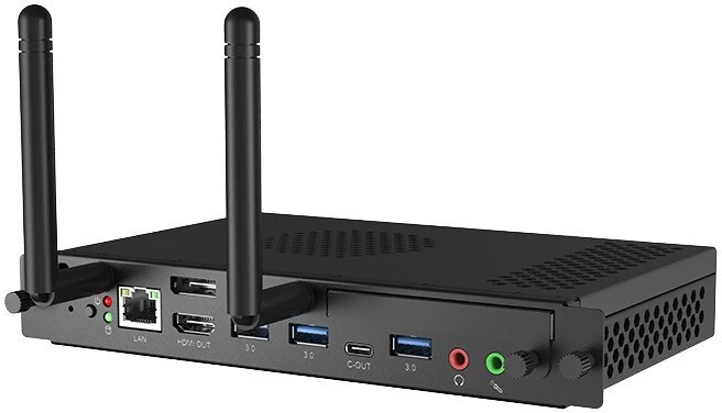Stacionarus kompiuteris „Avocor AVC-OPSI7-G12“ kompiuteris – modulinis skaitmeninis informacinis įrenginys – 16 GB RAM – „Intel Core i7“ – SSD – 256 GB – „Windows 11 Pro“ – 4K UHD (2160p) – 60 BpS – Juodas