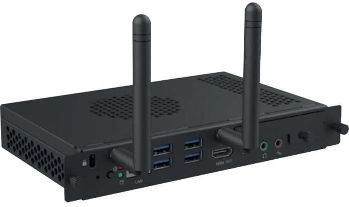 Stacionarus kompiuteris „Avocor AVC-OPSI7-G12“ kompiuteris – modulinis skaitmeninis informacinis įrenginys – 16 GB RAM – „Intel Core i7“ – SSD – 256 GB – „Windows 11 Pro“ – 4K UHD (2160p) – 60 BpS – Juodas