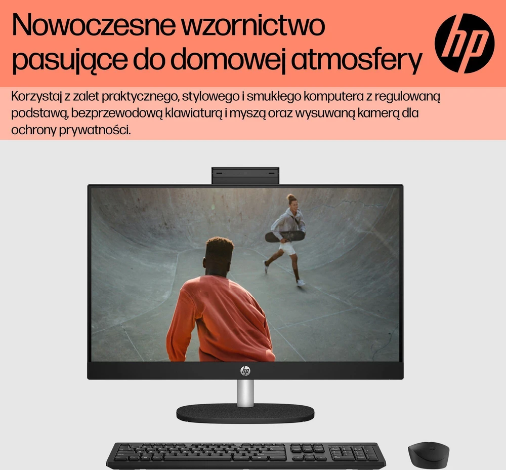 Stacionarus kompiuteris Hewlett Packard (HP) HP 24-cr0332nw AMD Ryzen™ 7 7730U 60,5 cm (23,8 colio) 1920 x 1080 pikselių „viskas viename“ asmeninis kompiuteris 16 GB DDR4-SDRAM 512 GB SSD „Windows 11 Home“ „Wi-Fi 6“ (802.11ax) Baltas