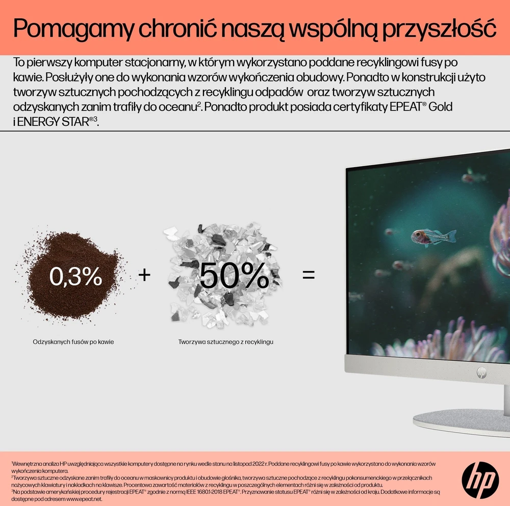 Stacionarus kompiuteris Hewlett Packard (HP) HP 24-cr0332nw AMD Ryzen™ 7 7730U 60,5 cm (23,8 colio) 1920 x 1080 pikselių „viskas viename“ asmeninis kompiuteris 16 GB DDR4-SDRAM 512 GB SSD „Windows 11 Home“ „Wi-Fi 6“ (802.11ax) Baltas