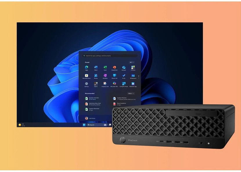 Stacionarus kompiuteris Hewlett Packard (HP) HP ProDesk 4 SFF G1i Desktop AI PC Intel Core Ultra 7 265 16 GB DDR5-SDRAM 1 TB SSD Windows 11 Pro Juodas