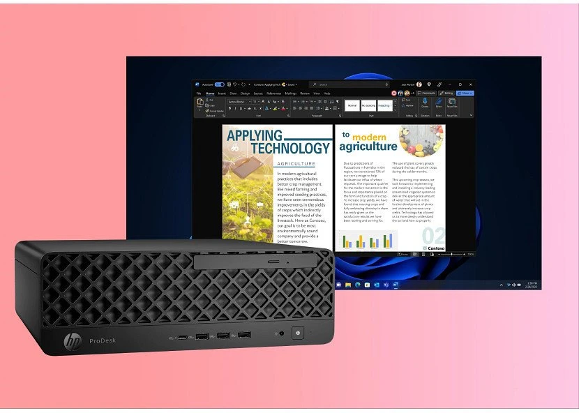 Stacionarus kompiuteris Hewlett Packard (HP) HP ProDesk 4 SFF G1i Desktop AI PC Intel Core Ultra 7 265 16 GB DDR5-SDRAM 1 TB SSD Windows 11 Pro Juodas