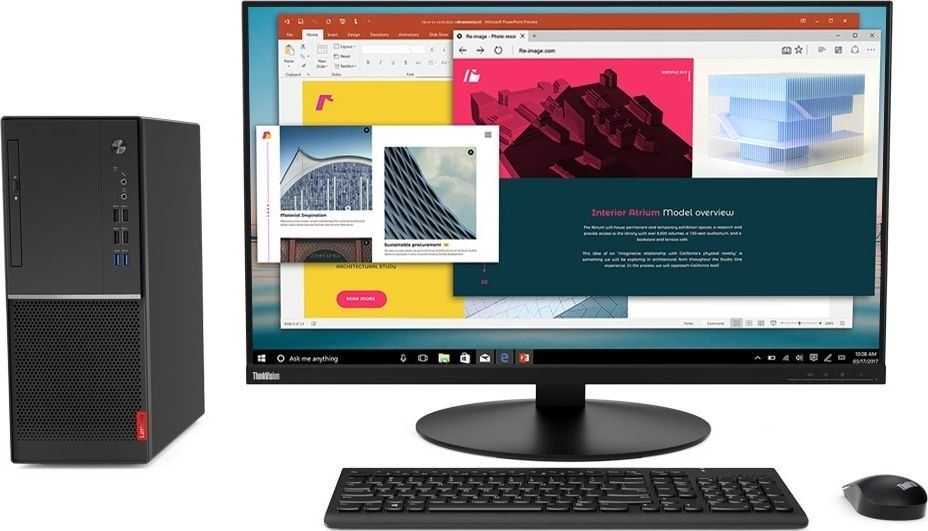 Stacionarus kompiuteris Lenovo V530 9 kartos „Intel® Core™ i5“ i5-9400 8 GB DDR4-SDRAM 256 GB SSD Tower Juoda PC Windows 10 Pro
