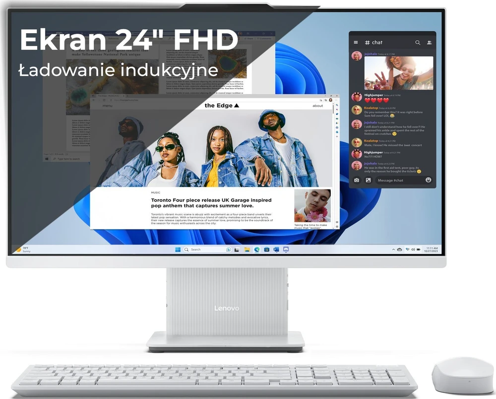 Lenovo IdeaCentre AIO 3 24 - Core i5-13420H | 23,8''-FHD-99% sRGB | 16GB | 512GB | Indukcija | Win11Home | Cloud Pilkas