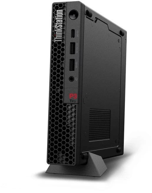 Lenovo ThinkStation P3 Tiny Gen 2 kompiuteris, Intel Core Ultra 7 265, 32 GB DDR5-SDRAM, 512 GB SSD, NVIDIA T1000, Windows 11 Pro, Stanowisko Juodas