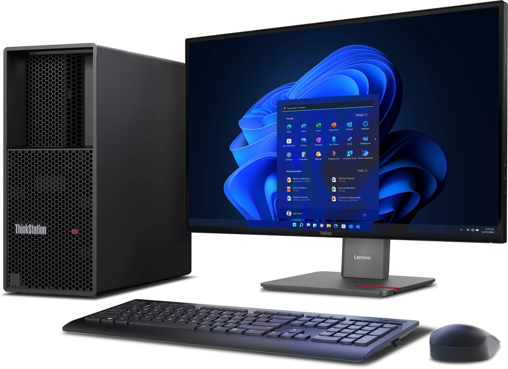 Stacionarus kompiuteris Lenovo „ThinkStation P3 Tower“ 2 kartos „Intel Core Ultra 7 265“ 32 GB DDR5-SDRAM 512 GB SSD „Windows 11 Pro“ darbo stotis