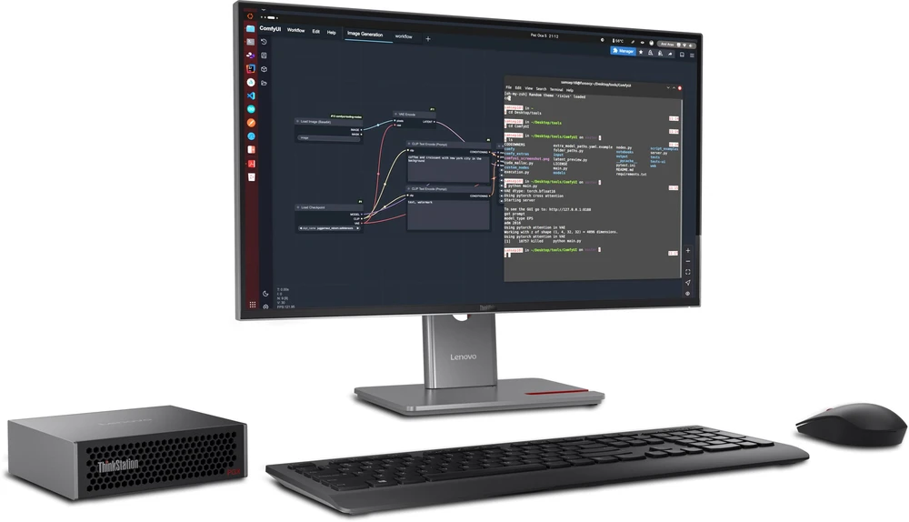Mini kompiuteris Lenovo ThinkStation PGX GB10 128 GB LPDDR5x-SDRAM 4 TB SSD DGX OS Mini Tower juodas