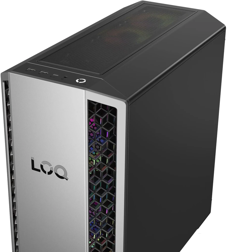 Stacionarus kompiuteris Lenovo LOQ Tower 26ADR10 Ryzen 7 8745HX 32GB DDR5 5200 1TB SSD GeForce RTX 5060 Ti 16GB Windows 11 Luna Pilkas / Eclipse Juodas