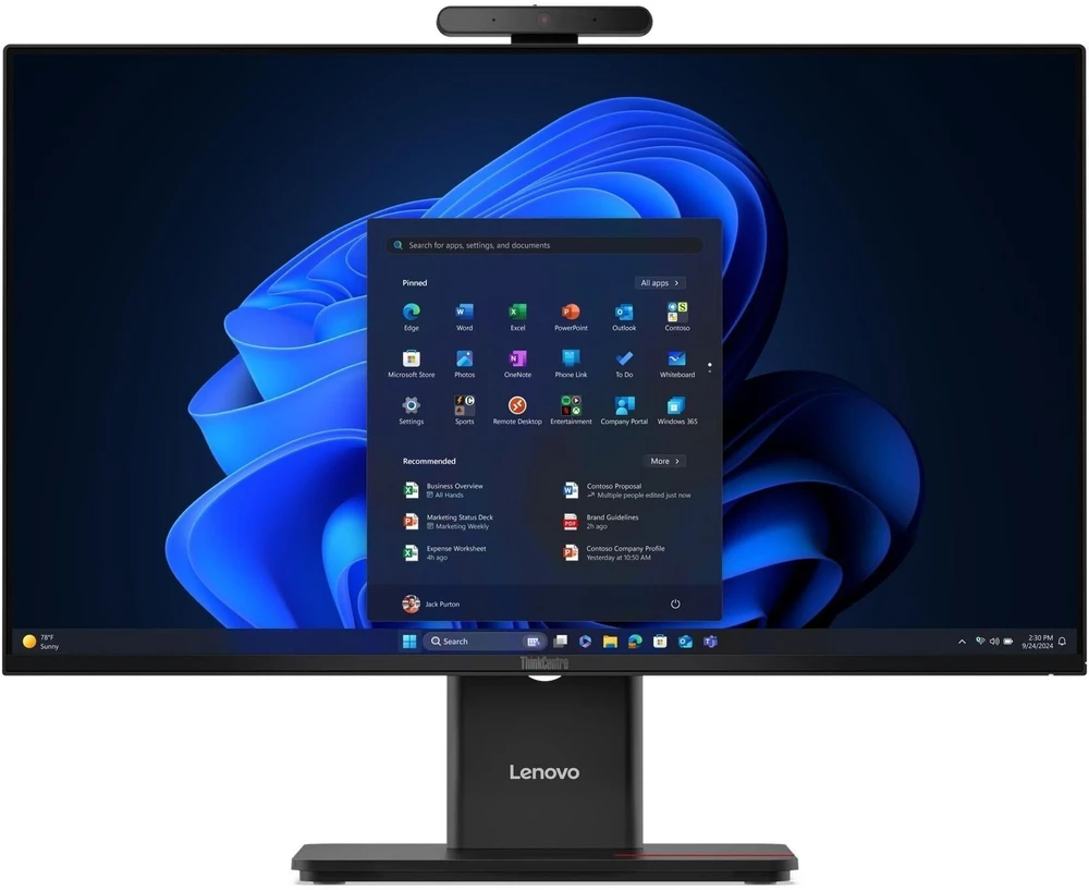 Stacionarus kompiuteris Lenovo All-in-One kompiuteris thinkcentre m70a g6 13ay002dpb w11pro ultra 7 265t/32gb/1tb/vpro/23.8 fhd/touch/3yrs os