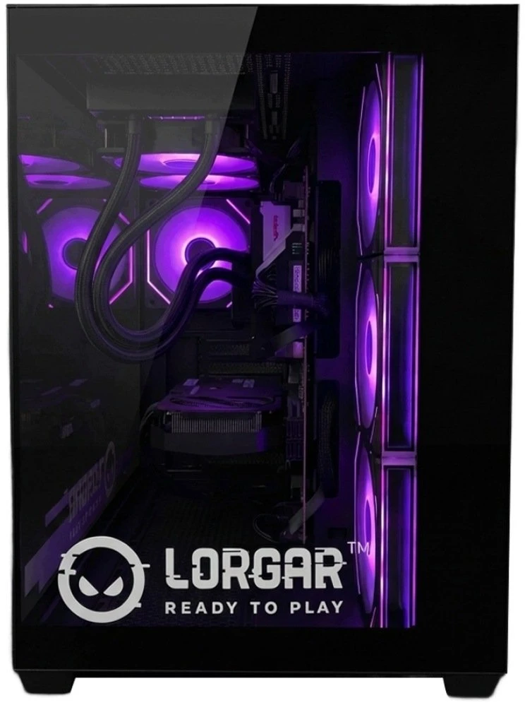 Stacionarus kompiuteris LORGAR žaidimų kompiuteris Advanced A201 Ryzen 5 7500F RTX 5060 Ti juodas