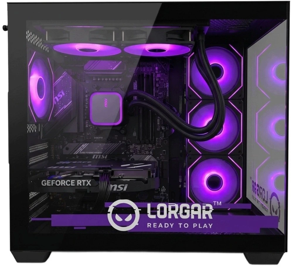 Stacionarus kompiuteris LORGAR žaidimų kompiuteris Advanced A201 Ryzen 5 7500F RTX 5060 Ti juodas