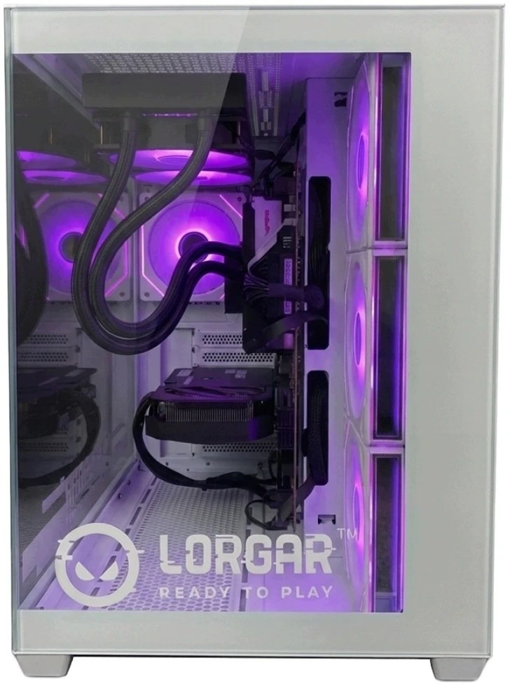 Stacionarus kompiuteris LORGAR žaidimų kompiuteris Advanced A201 Ryzen 5 7500F RTX 5060 Ti baltas