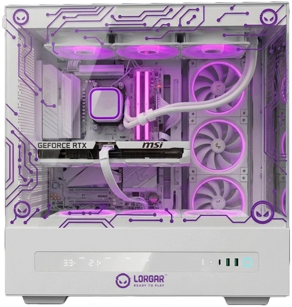 Stacionarus kompiuteris LORGAR PRO P401 - AMD 7800X3D 8C/16T, 360 AIO, NVIDIA RTX 5070Ti 16GB, 32GB@6400mhz, 2TB SSD NVME, 850W PSU, Baltas, 3Y