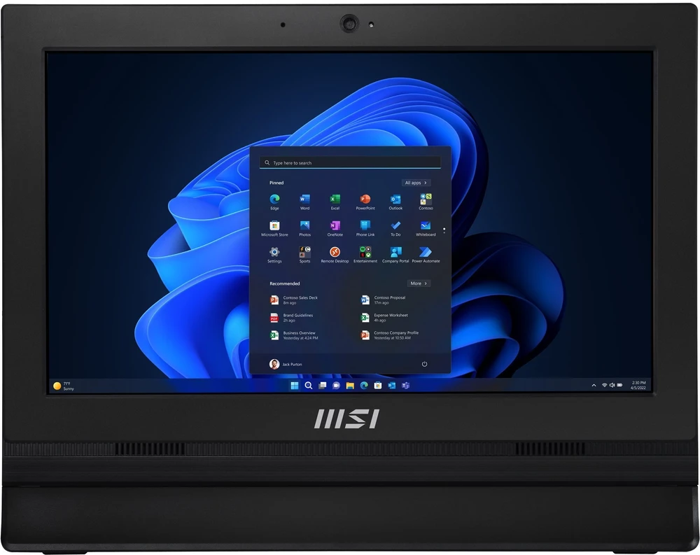 Stacionarus kompiuteris All-in-one MSI PRO AP162T ADL-042XEU Intel N100 / 8GB / 256GB SSD / 15.6″ FHD / NoOS / juodas